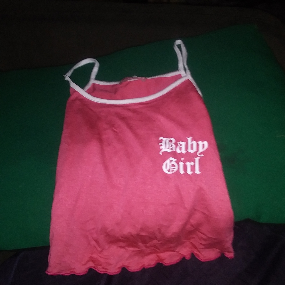 Tank top pink n white